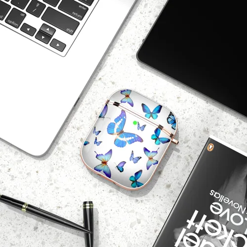 Miniatura 6 de Maxjoy Funda para AirPods, bonita funda protectora rígida para AirPod 2 Gen para mujeres y hombres con llavero para AirPods de 2ª generación de 1ª