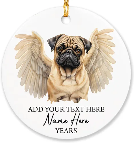 Miniatura 7 de Airedale Terrier - Adorno personalizado de alas de ángel para perro, regalo de pérdida de condolencias de mascotas, adorno de Navidad conmemorativo
