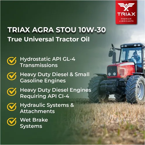 Miniatura 2 de TRIAX Agra STOU Super Tractor 10W-30 GL-4 Transmisión universal para tractor, hidráulico, motor y aceite de freno húmedo (cubo de 5 galones)