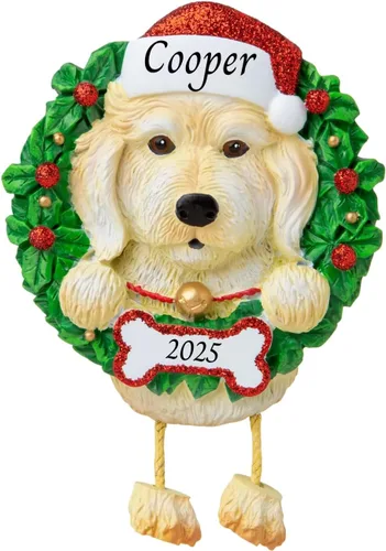 Miniatura 6 de Adornos personalizados para árbol de Navidad 2024 para mascotas – Razas de perros Beagle – Adorno personalizado de Feliz Navidad – Recuerdo