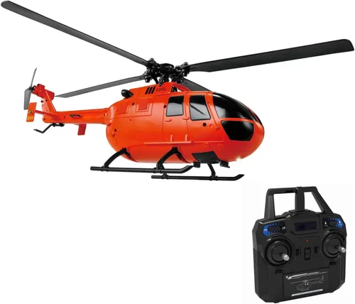 GoolRC C186 Helicóptero de control remoto, 4 CH sola hélice sin Ailerons Helicóptero RC con estabilización giroscópica de 6 ejes, retención de