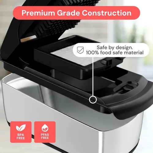 Miniatura 5 de Fullstar The Original Pro Chopper - Picador de verduras y espiralizador, picador de alimentos con recipiente, rebanador de frutas, utensilios