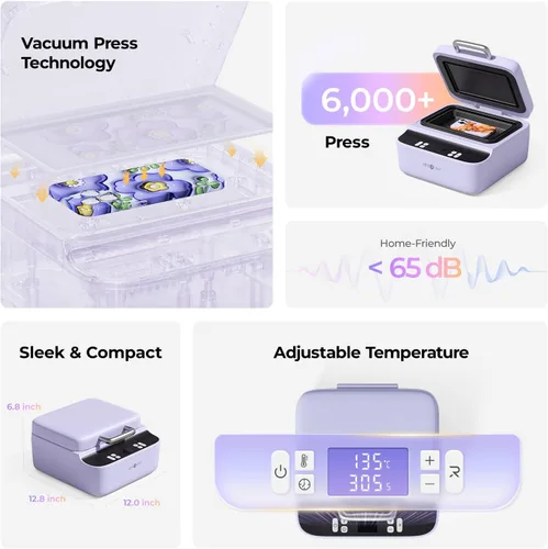 Miniatura 7 de Máquina de prensa de calor para fundas de móvil HTVRONT Compatible con iPhone y Android - Prensa de calor para fundas de móvil H17 con calor
