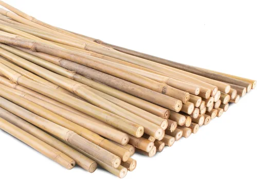 0.32”-0.4”/18 Pulgadas Estacas de Jardín, Varillas de Bambú Naturales para Plantas de Interior y Exterior, Postes para Tomates, Frijoles, Plantas en