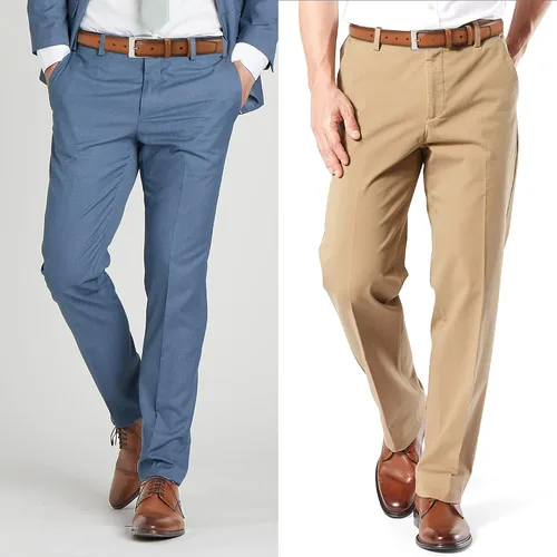 Miniatura 4 de CHAOREN Cinturón de vestir para hombre, 2 unidades, cinturón de cuero de 1 18 pulgadas para hombre, compañero perfecto para zapatos de vestir