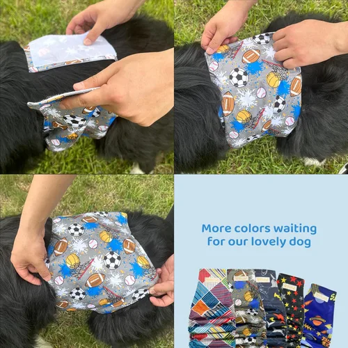 Miniatura 2 de Pañales Reutilizables para Perros Machos Banda para el Vientre de Alta Absorción para Perros Machos Banda para el Vientre de Perro Lavable