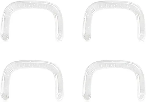 Miniatura 9 de 4 piezas de retenedor de tabique de vidrio 16G 14G 12G 10G 8G, 2 piezas negro y 2 piezas transparente en forma de U con anillos en O para trabajo