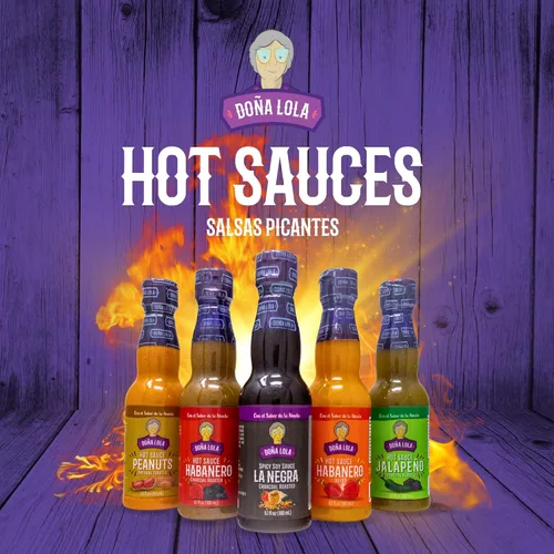 Miniatura 4 de DOÑA LOLA SALSA CALIENTE, 6.1 onzas líquidas, fabricada en México, sin sabores ni colores artificiales (salsa de soja picante La Negra)