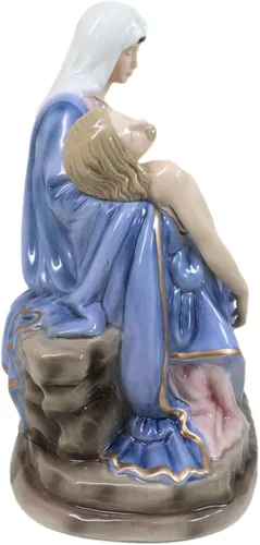 Miniatura 5 de Ebros Gift Figura de porcelana de porcelana de hueso Michelangelo Vaticano Reproducción de La Pieta de 9 pulgadas de alto, la Santa Madre con Jesús