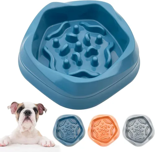 Miniatura 15 de VANNON Paquete de 2 cuencos de alimentación lenta para perros, cuencos antideslizantes y duraderos para cachorros y perros pequeños, sin BPA, 1 taza