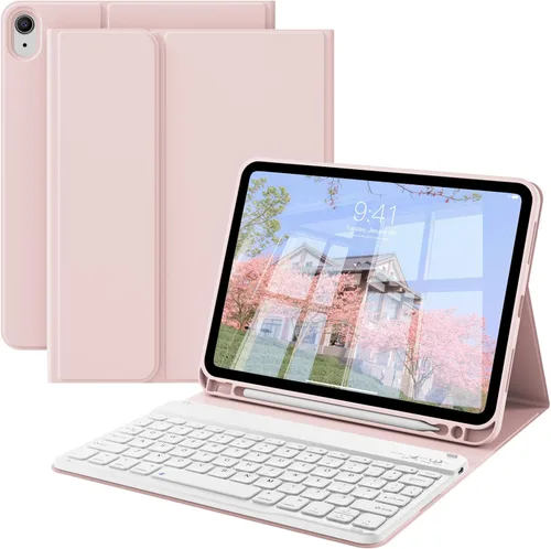Miniatura 14 de Funda para teclado kenke para iPad de 10.ª generación (10.9 pulgadas 2022) / iPad A16 de 11.ª generación (11 pulgadas 2025) con soporte para lápiz