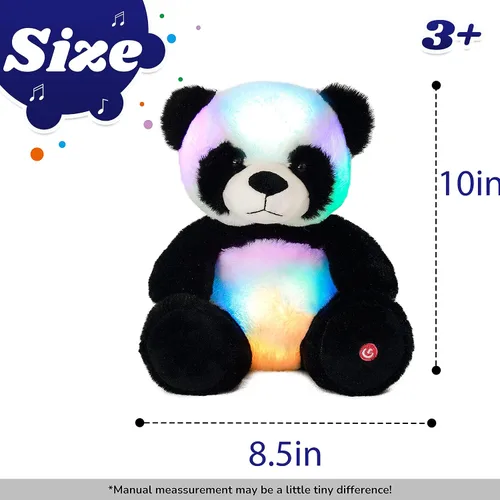 Miniatura 3 de Oso de peluche con luces LED brillantes, luz nocturna musical, juguete de peluche canta canciones de cuna, regalos de Navidad, para cumpleaños