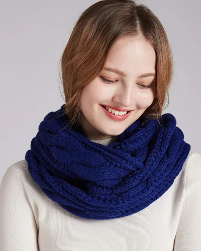 Miniatura 4 de NEOSAN Bufanda espesor para mujer tejido acanalado invierno ciclo círculo infinito