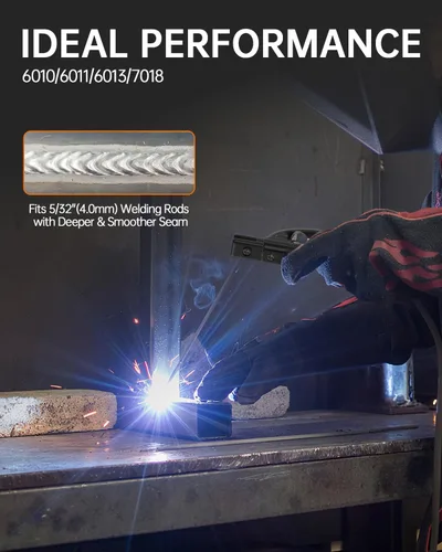 Miniatura 5 de HITBOX Soldador de palo de 200 A, 81 V de alto voltaje sin carga ARC/Lift TIG/Spool Gun Flux Core MIG Máquina de soldadura con control sinérgico