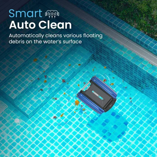 Miniatura 4 de Betta SE - Limpiador robótico automático de superficie de piscina con batería de limpieza continua 24/7 y motores tolerantes al cloro de sal doble