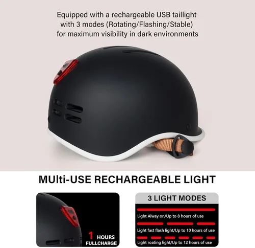 Miniatura 2 de Exclusky Casco de bicicleta para adultos, casco de ciclismo ajustable para hombres y mujeres, casco de bicicleta para viajes, ciclismo de carretera