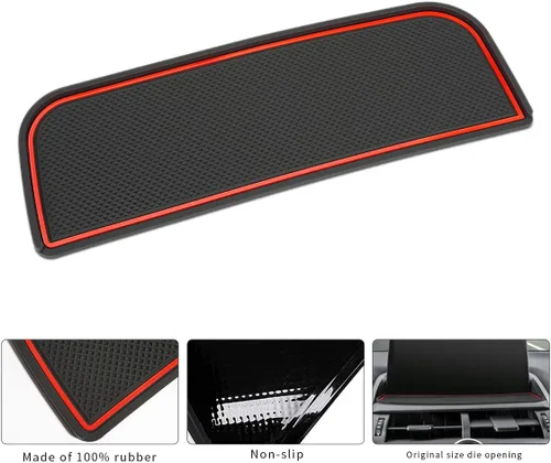 Miniatura 6 de INTGET Tapete de tablero para Lexus NX300 NX300h NX200 Accesorios 2018 2019 2020 2021 Premium Interior personalizado antideslizante antipolvo Rojo