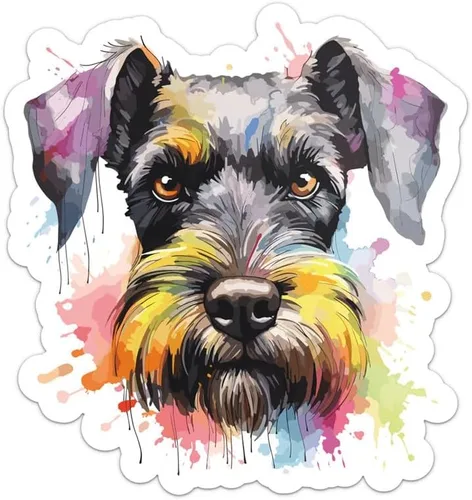 Miniatura 22 de Generic Colorida acuarela Shih Tzu - Calcomanía de vinilo impermeable para automóvil, laptop, pared, ventana, botella de agua, tamaño adhesivo