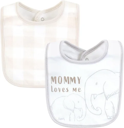 Miniatura 252 de Hudson Baby Conjunto de babero y calcetines unisex de algodón para bebé