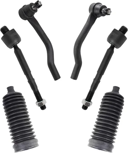 Miniatura 32 de TRQ Kit de dirección interior y exterior para lado del conductor y del pasajero delantero, con cremallera de dirección y fuelle de piñón compatible