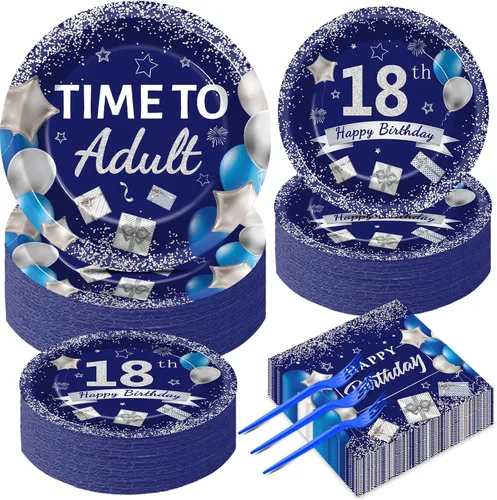 Miniatura 20 de gisgfim Juego de decoración para fiesta de 50 invitados con temática de camión semi, platos y servilletas para fiesta con temática de camión semi