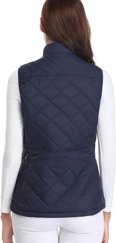 Miniatura 8 de Fuinloth - Chaleco acolchado para mujer, diseño de cuello alto, ligero, con cierre