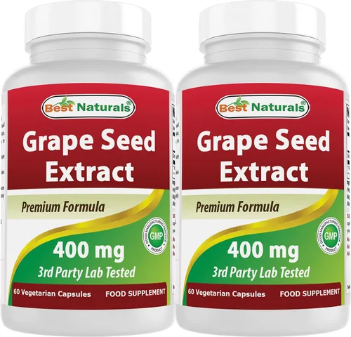 Miniatura 9 de Best Naturals Extracto de semilla de uva 400 mg cápsula vegetariana, 120
