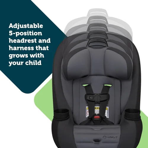 Miniatura 3 de Safety 1st Ellaris - Asiento de seguridad convertible 3 en 1, diseño slim fit, orientado hacia atrás y adelante, reposacabezas de 5 posiciones