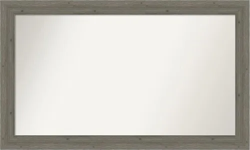Miniatura 312 de Amanti Art Espejo de pared personalizado no biselado (24.5 x 24.5 pulgadas), marco gris marrón alta, varios tamaños personalizados, espejo de baño
