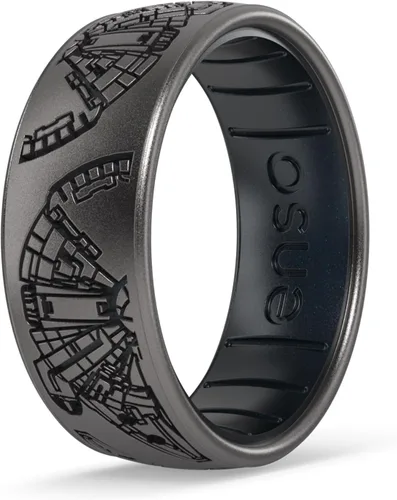 Miniatura 34 de Enso Rings Anillo de boda de silicona – Diseños grabados de Star Wars – Ajuste cómodo – Hecho en Estados Unidos – Ideal para uso activo