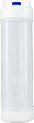 San Jamar Ez Kleen - Botella de plástico para salsa con válvula mediana para salsas gruesas y condimentos, 20 onzas, color blanco