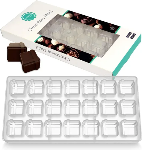 Miniatura 3 de O'Creme Molde de policarbonato transparente para chocolate, 1 pieza, molde transparente para caramelos, hemisferio 2.480 in, 6 cavidades