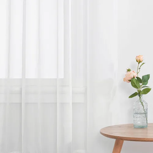 Miniatura 3 de NICETOWN Cortinas traslúcidas de gasa para ventana de dormitorio, bolsillo para barra, elegantes cortinas traslúcidas aireadas, cortinas verticales