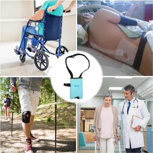 Miniatura 8 de Healifty Funda de catéter con bolsa de drenaje urinario Bolsa de drenaje de bilis para pacientes ancianos mayores 50.7 fl oz
