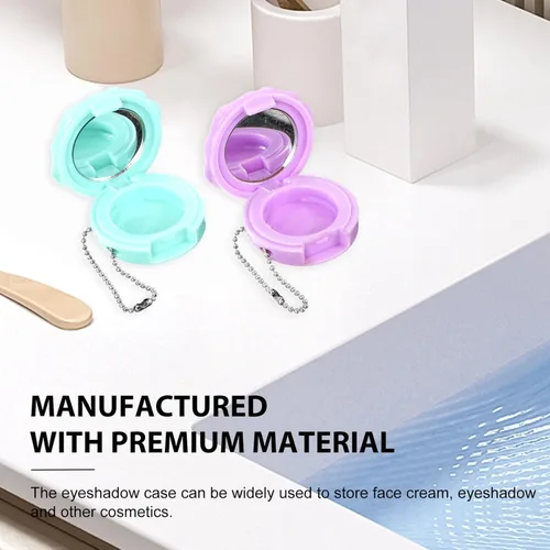 Miniatura 5 de FRCOLOR Tarros cosméticos compactos recargables, paquete de 4 unidades de 1.29 x 1.29 x 0.51 pulgadas, contenedores portátiles vacíos para lápiz