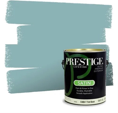 Miniatura 706 de Pintura Exterior + imprimación PRESTIGE, todo-en-uno, 1 galón, acabado mate, color comparable al Valspar* Royal Gray* VS151-Gris real