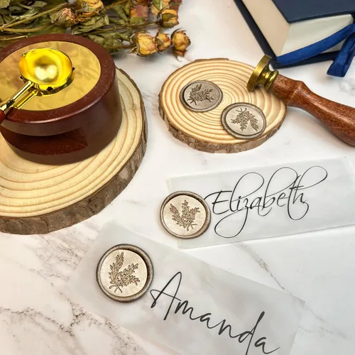 Miniatura 6 de 25 calcomanías para sellos de cera, hechas a mano, autoadhesivas, para invitaciones de bodas, sobres, envoltura de regalo, Navidad