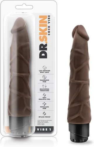 Miniatura 10 de Blush Dr. Skin Cock Vibe #1: Consolador vibrador largo de 9 pulgadas ~ Vibrador silencioso de múltiples velocidades de 2 pulgadas de ancho ~ Beige