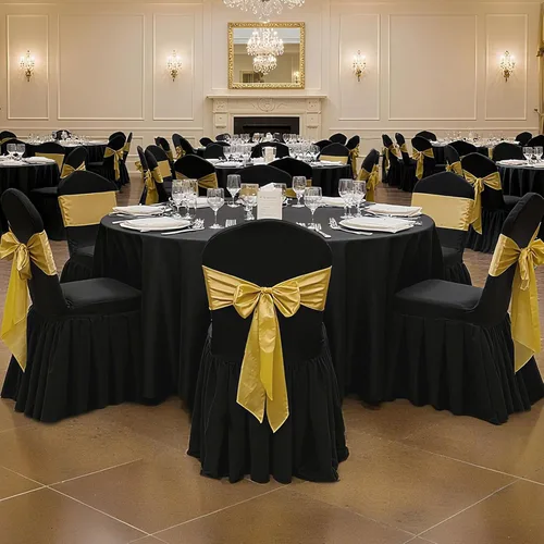 Miniatura 38 de VEVOR 150 fundas blancas para sillas de poliéster y elastano, fundas elásticas para bodas, fiestas, comedor, banquetes, sin pinzas, 150