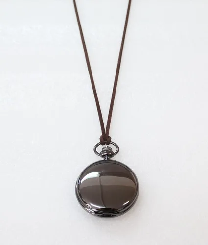 Miniatura 6 de SEWOR Nice Quartz Pocket Watch Shell Dial Gold Smooth Case with Two Type Chain Leather Metal