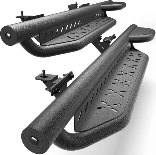 Estribos para Wrangler JK 2007-2018, pasos de trabajo de acero resistente | Heavy-Duty Work Steps, 550-LB Capacity, Easy Cab & Bed Access, Jobsite