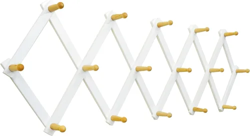 Miniatura 44 de SKOLOO Perchero para sombreros de pared con 17 ganchos, madera maciza, moderno, ampliable, perchero de pared para abrigos, sombreros, bolsos, gorras