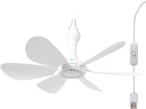 Miniatura 11 de Mini ventilador de techo pequeño USB silencioso camping opcional emergencia portátil colgante al aire libre Gazebo Canopy Ventiladores silenciosos