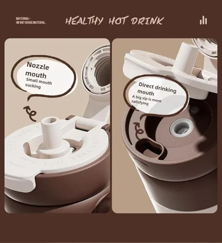 Miniatura 2 de Botella de agua de acero inoxidable aislada al vacío para la oficina, el automóvil o el hogar, mantiene el frío durante 24 horas, el calor durante
