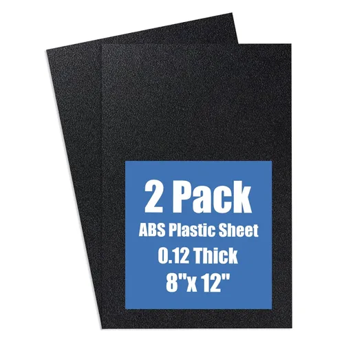 Miniatura 16 de Kinlink - Lámina de plástico ABS negra de 8" x 12" x 0.04" flexible, moldeable, con alta resistencia al impacto y alta resistencia a la tracción