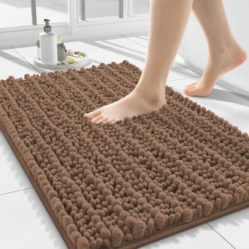Miniatura 82 de Smiry Alfombras de Baño 24x16 pulgadas, Alfombras de Baño de Chenilla Extra Suaves y Absorbentes, Respaldo de Goma Antideslizante, Lavable a Máquina