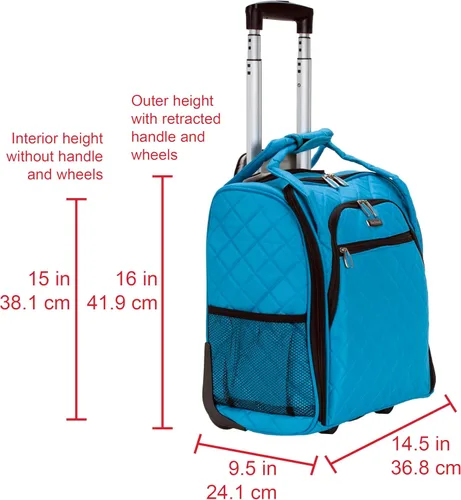 Miniatura 26 de Rockland Melrose - Maleta con ruedas, de porte vertical, para caber debajo del asiento, Rojo), BF31-RED