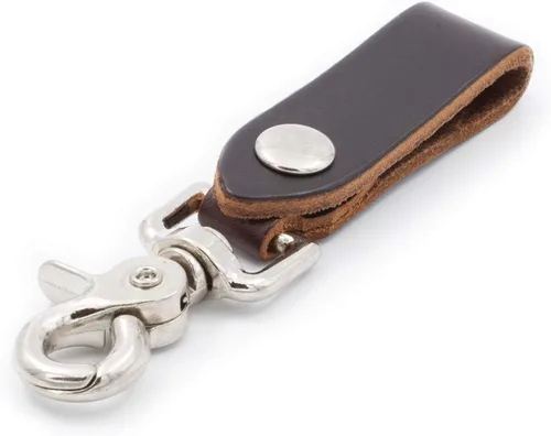 Main Street Forge Llavero de cuero de grano completo para hombre Hecho en Estados Unidos Hecho a mano Llavero de lujo Valet