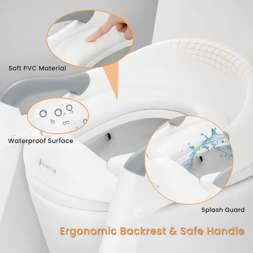 Miniatura 6 de JASSONE® Asiento de Entrenamiento para Ir al Baño, Taburete de Paso para Niños Pequeños, Inodoro de Entrenamiento para Ir al Baño 2 en 1 para Niños