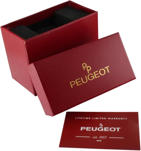 Miniatura 7 de Peugeot reloj de mujer enchapado en oro 14K, correa de cuero